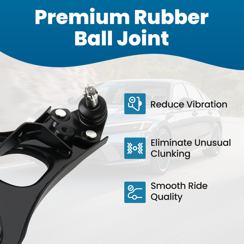 14 Pcs Front Lower Control Arm and Outer Tie Rod End compatible for Honda Civic 2006-2011 suspension arms