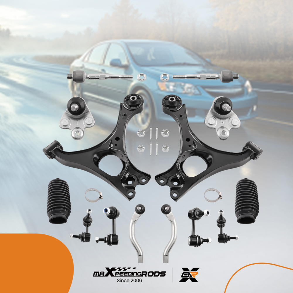 14Pcs Suspension Kit Front Lower Control Arms compatible for Honda Civic 2006-2011 K620382