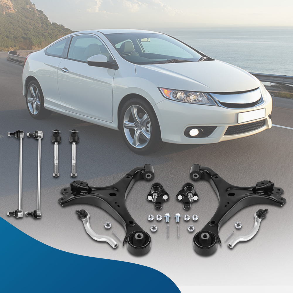 Front Lower Control Arms Sway Bars Tie Rods for 2012-2015 compatible for Honda Civic compatible for Acura ILX