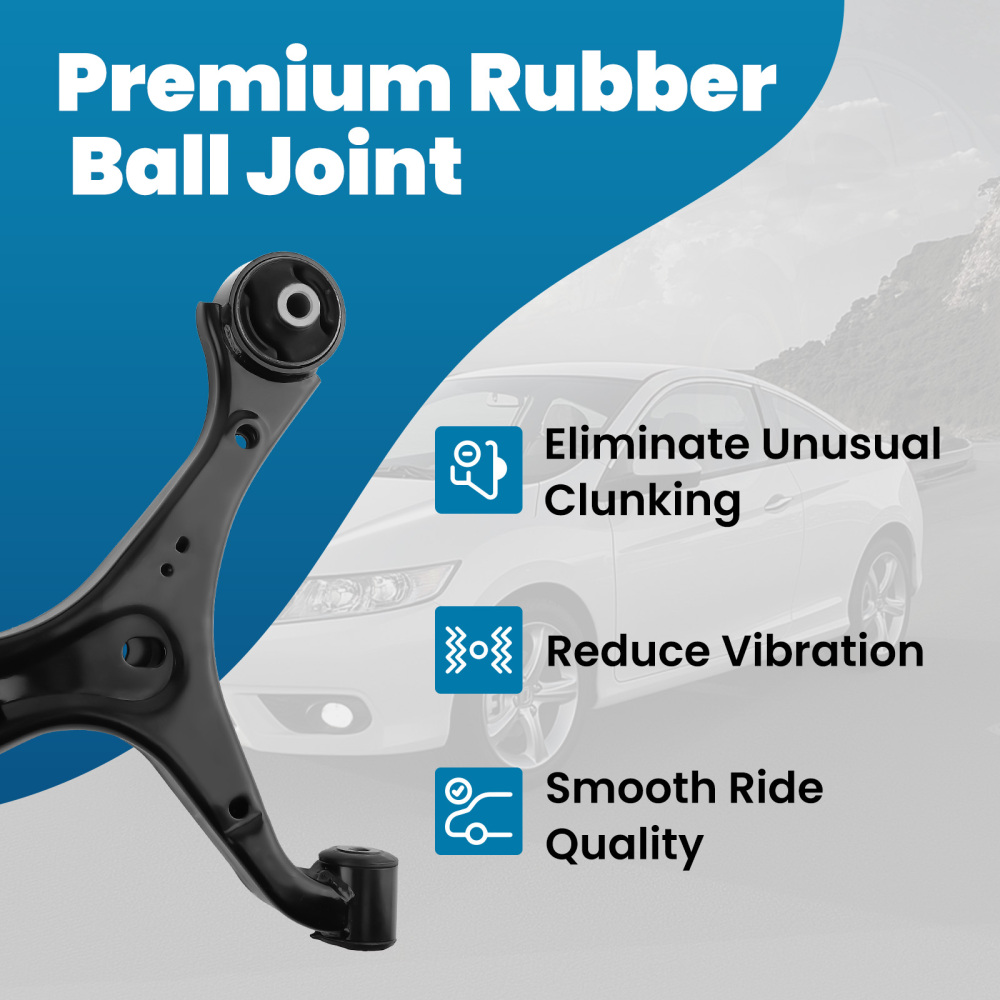 Front Lower Control Arms Sway Bars Tie Rods for 2012-2015 compatible for Honda Civic compatible for Acura ILX