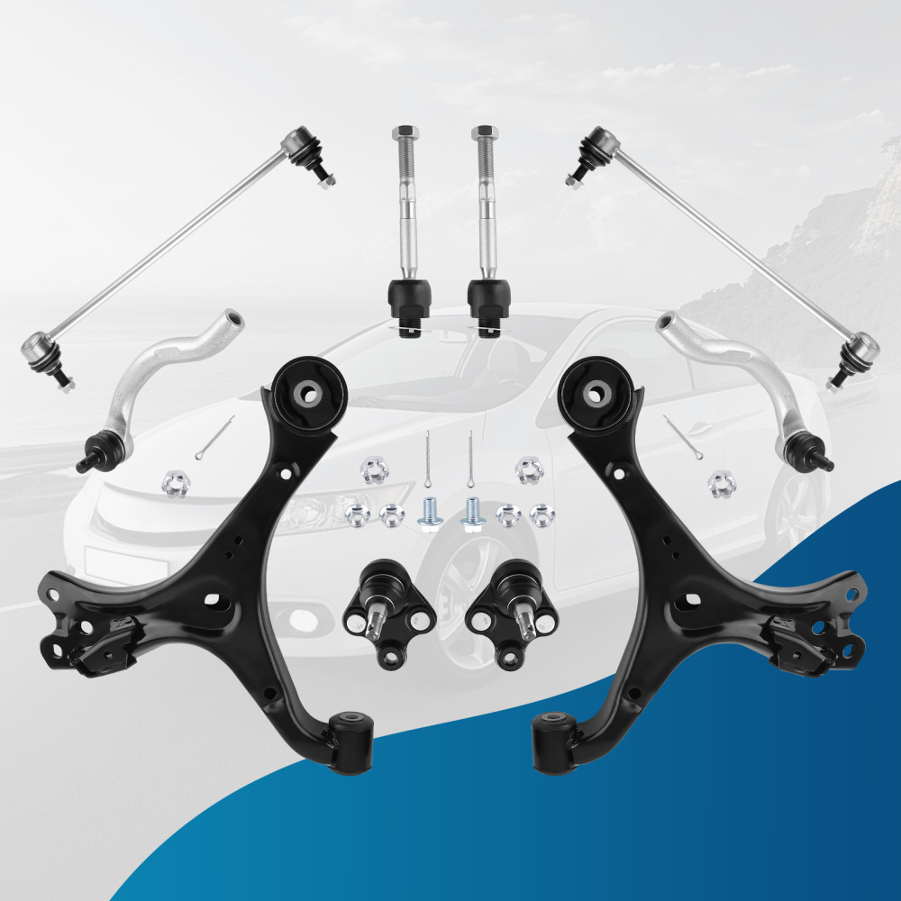 Front Lower Control Arms Sway Bars Tie Rods for 2012-2015 compatible for Honda Civic compatible for Acura ILX