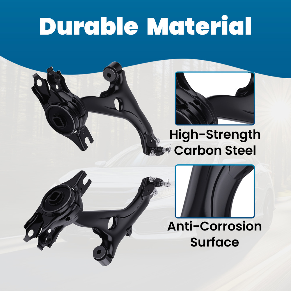 Front Lower Control Arms Tie Rod Sway Bar Links For 2016-2019 compatible for Honda Civic 1.5L
