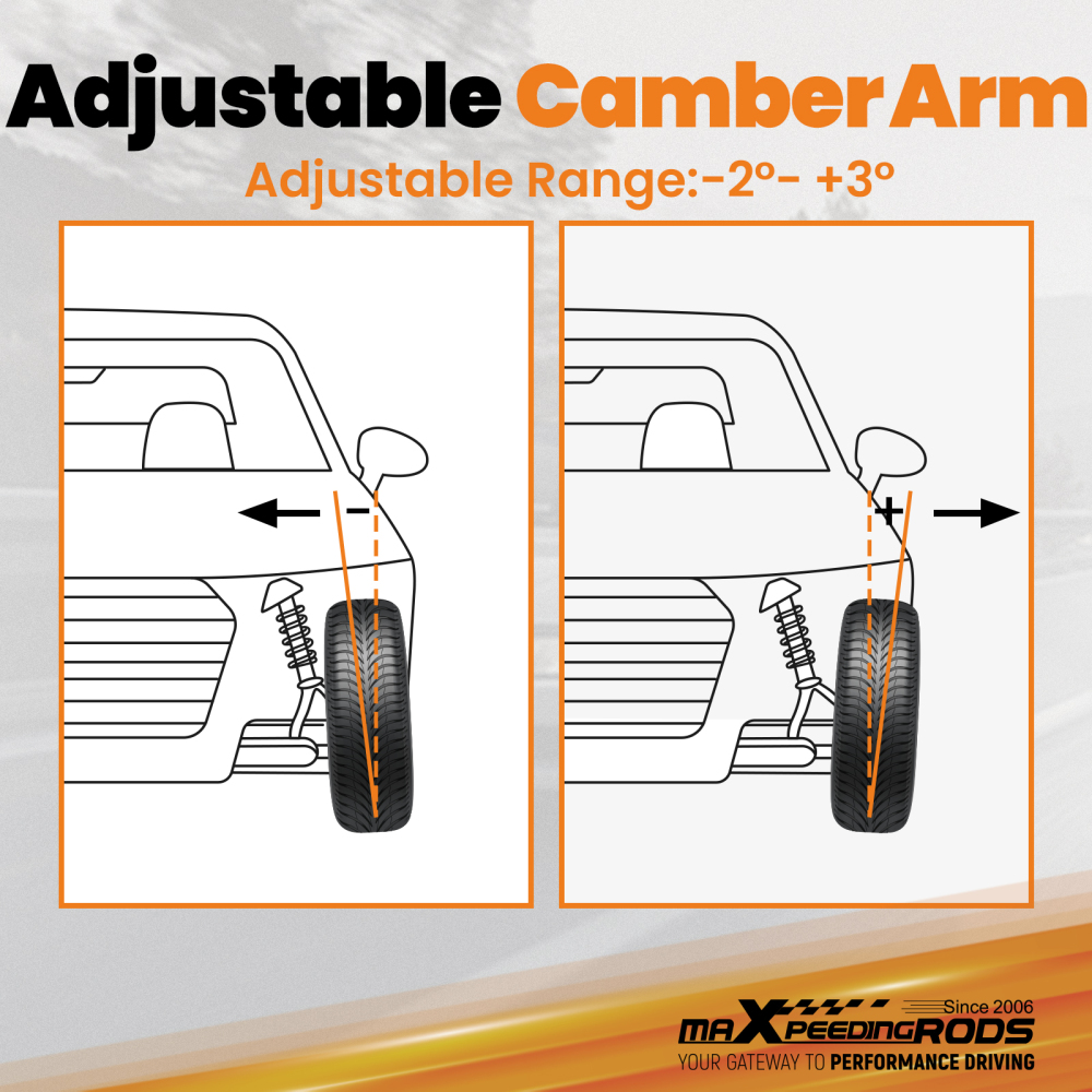 2x Adjustable Rear Camber Arm Kit For 88-00 compatible for Honda Civic 97-01 CR-V compatible for Acura Integra