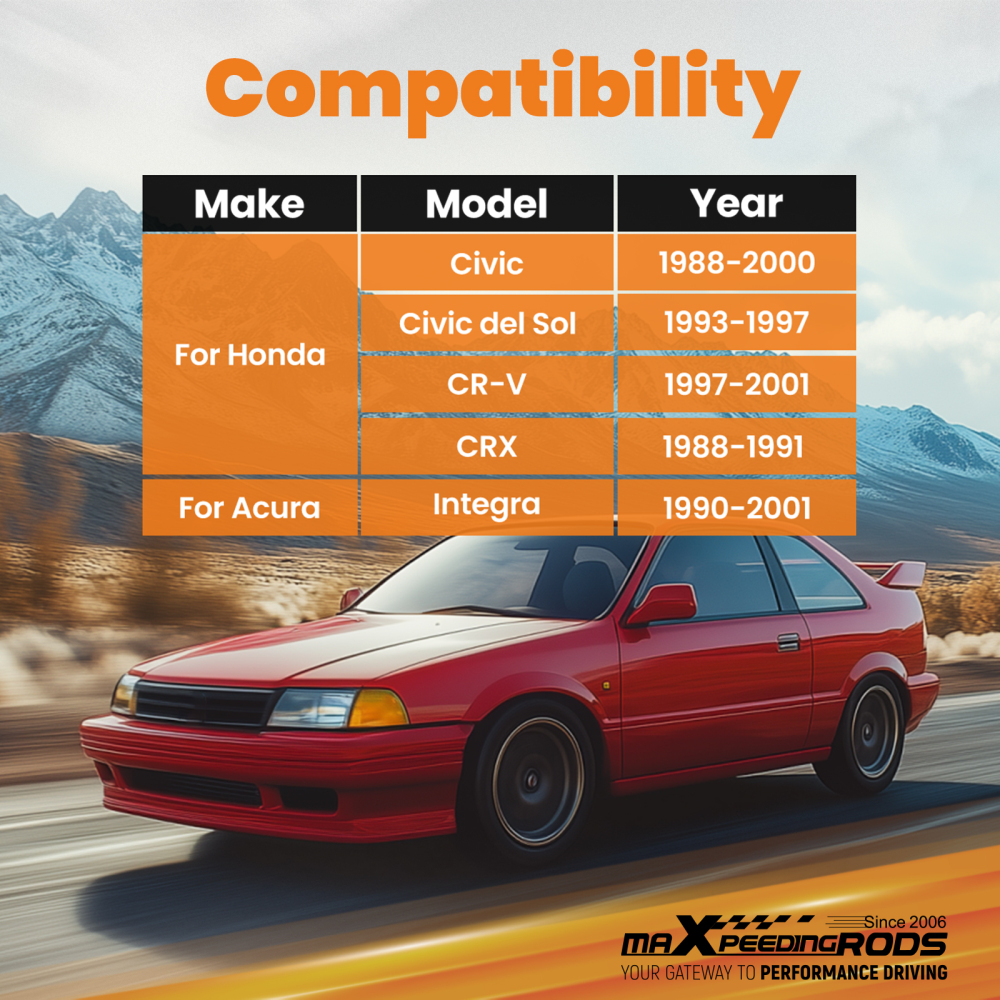 2x Adjustable Rear Camber Arm Kit For 88-00 Honda Civic 97-01 CR-V Acura Integra