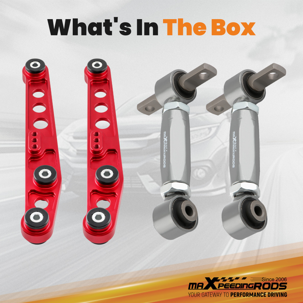 Rear Lower Control Arms + Camber Kit For 1988-95 compatible for Honda Civic 94-01 compatible for Acura Integra