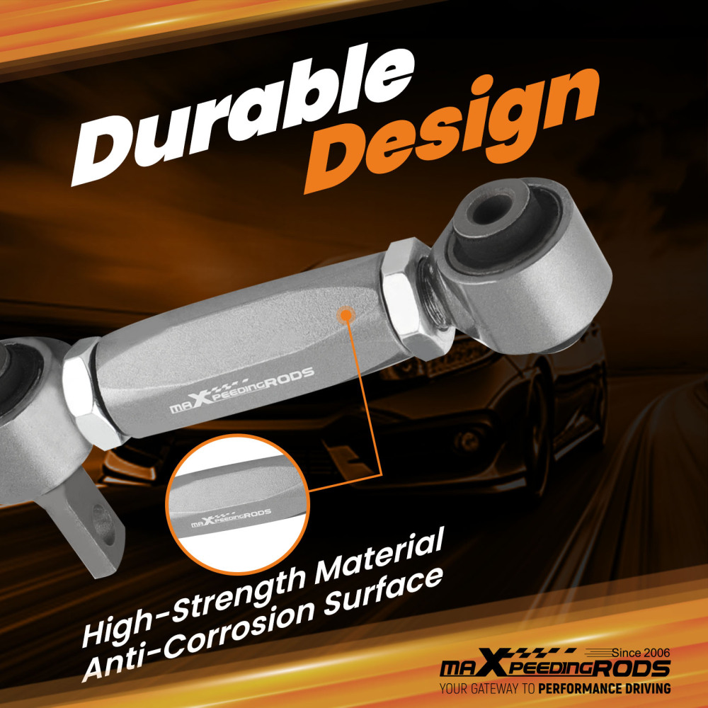 Front Upper A Arms Rear Camber Lower Control arms for 92-95 Civic 93-97 Del Sol