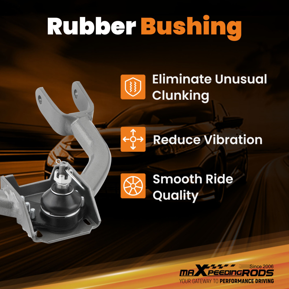 Front Upper A Arms Rear Camber Lower Control arms for 92-95 Civic 93-97 Del Sol