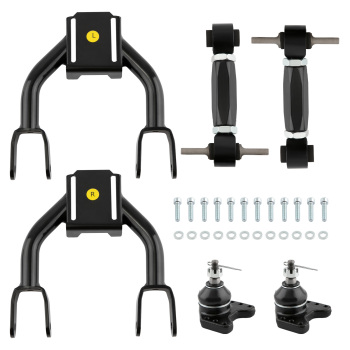 Front Upper Control Arm + Rear Camber Kit compatible for Honda Civic 92-95 compatible for Acura Integra 94