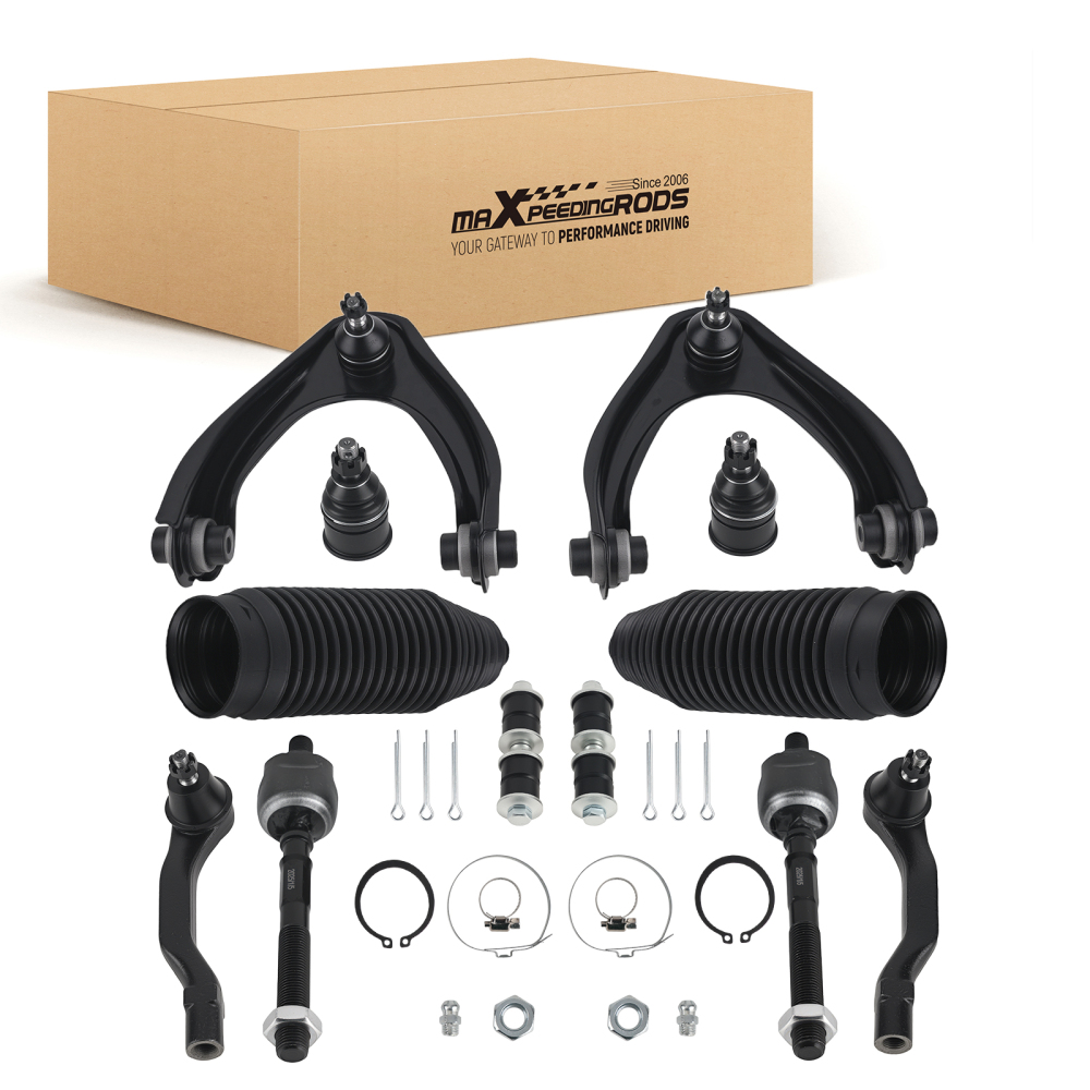 12x Front Upper Control Arm Tie Rod Sway Bar Links Kit for 1996-2000 compatible for Honda Civic