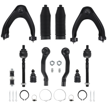 12x Front Upper Control Arm Tie Rod Sway Bar Links Kit for 1996-2000 compatible for Honda Civic