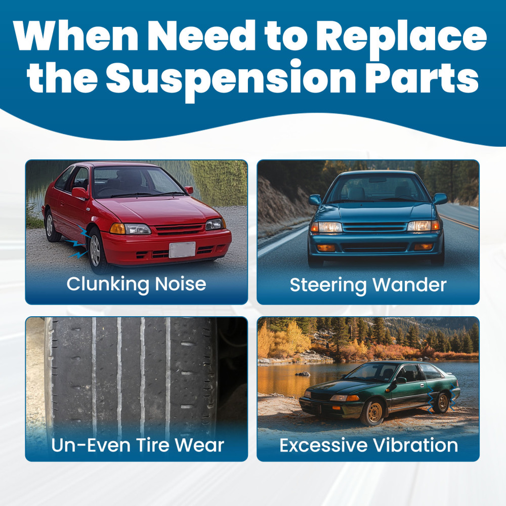 12x Front Upper Control Arm Tie Rod Sway Bar Links Kit for 1996-2000 compatible for Honda Civic