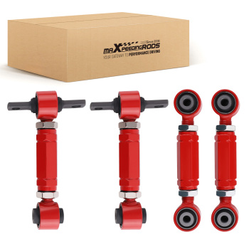 4PCS Rear Camber Toe Arm Kit compatible for Honda Civic 88-00 EF EG EK Integra 90-01 DA DC2