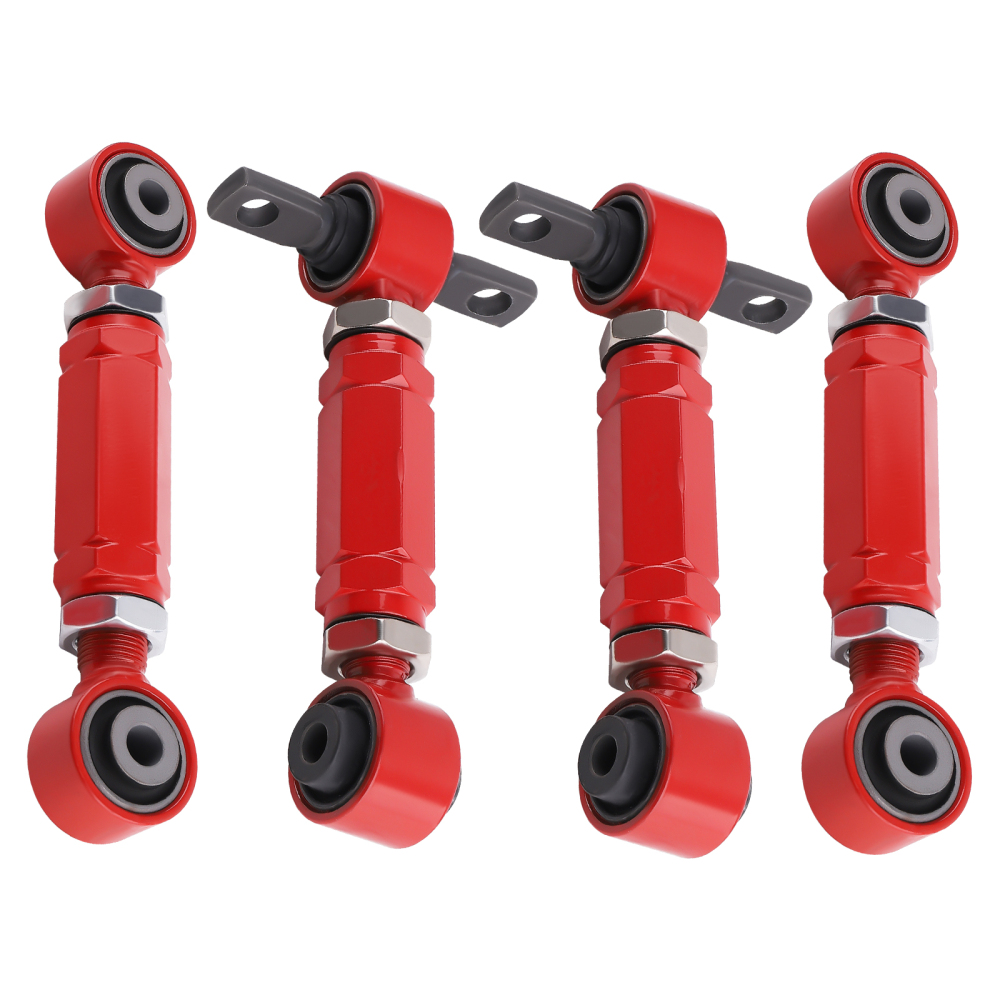 4PCS Rear Camber Toe Arm Kit compatible for Honda Civic 88-00 EF EG EK Integra 90-01 DA DC2