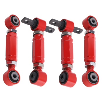4PCS Rear Camber Toe Arm Kit compatible for Honda Civic 88-00 EF EG EK Integra 90-01 DA DC2
