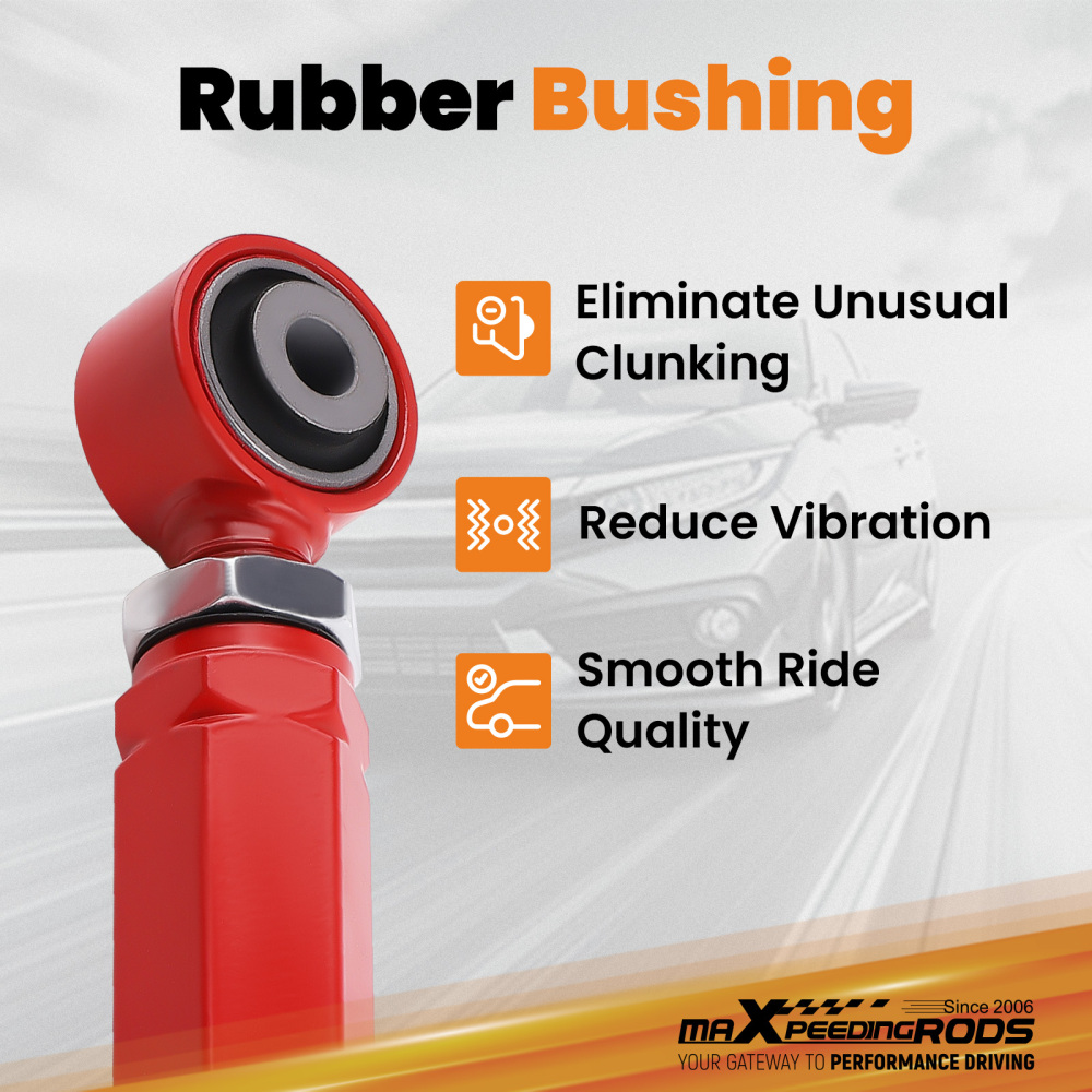 4PCS Rear Camber Toe Arm Kit compatible for Honda Civic 88-00 EF EG EK Integra 90-01 DA DC2