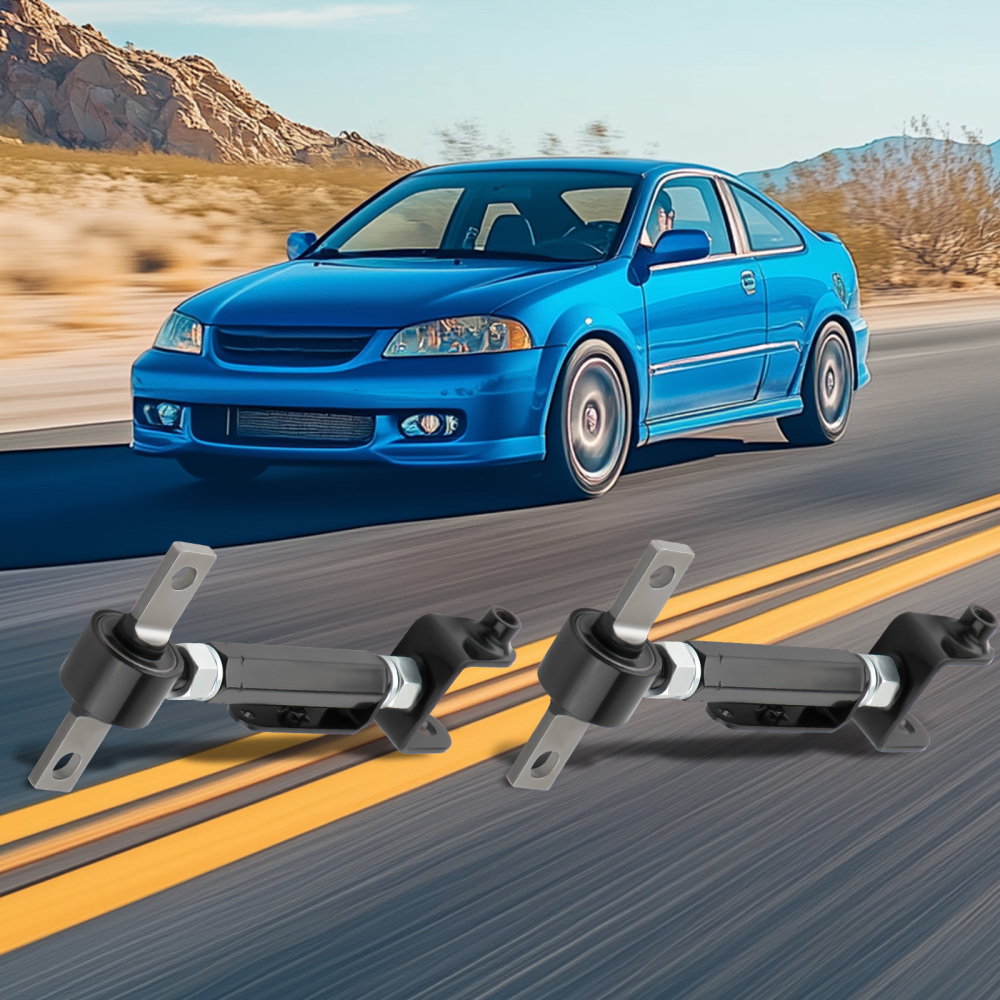 2x Rear Control Camber Arm Adjustable For 2002-06 compatible for Acura RSX 01-05 compatible for Honda Civic