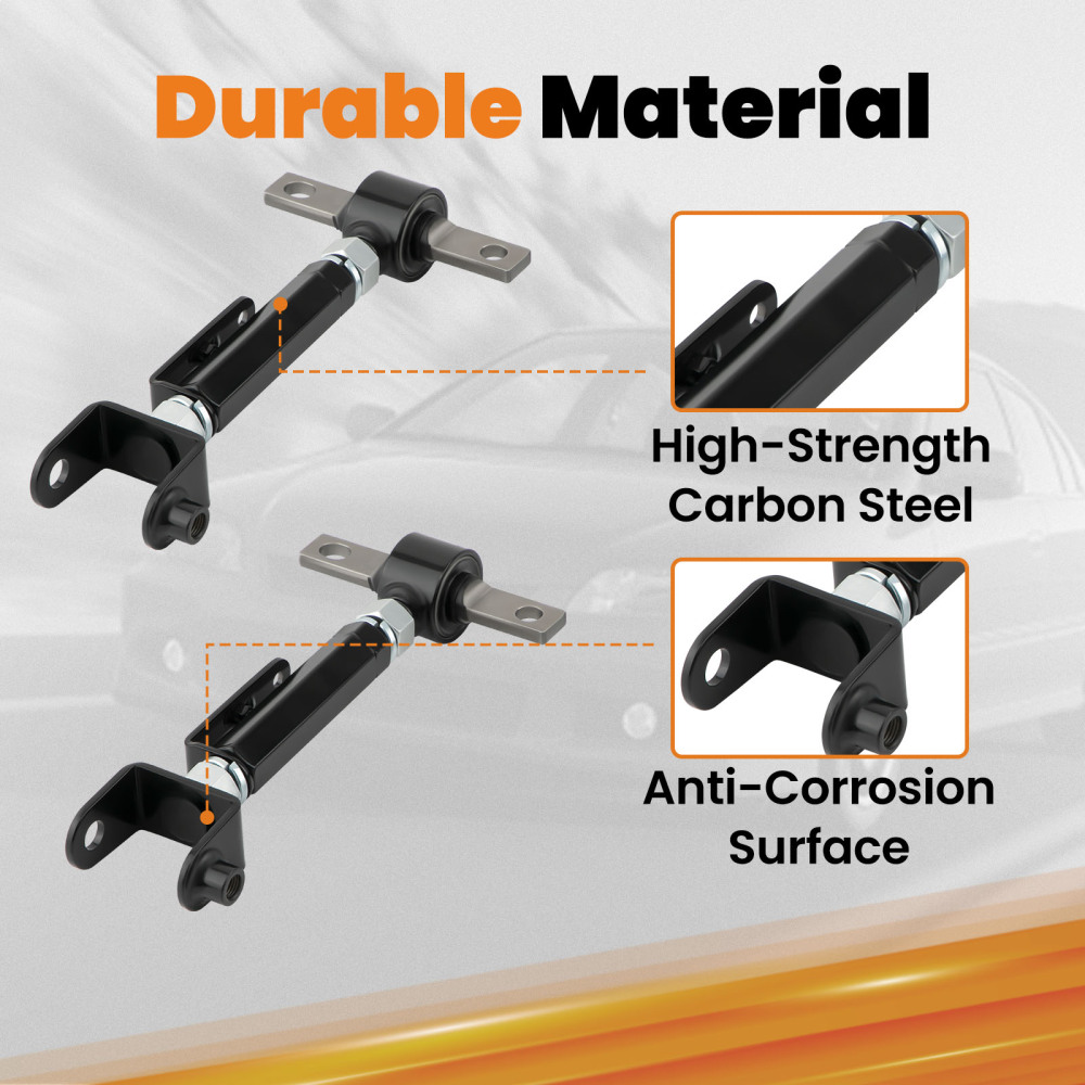 2x Rear Control Camber Arm Adjustable For 2002-06 compatible for Acura RSX 01-05 compatible for Honda Civic