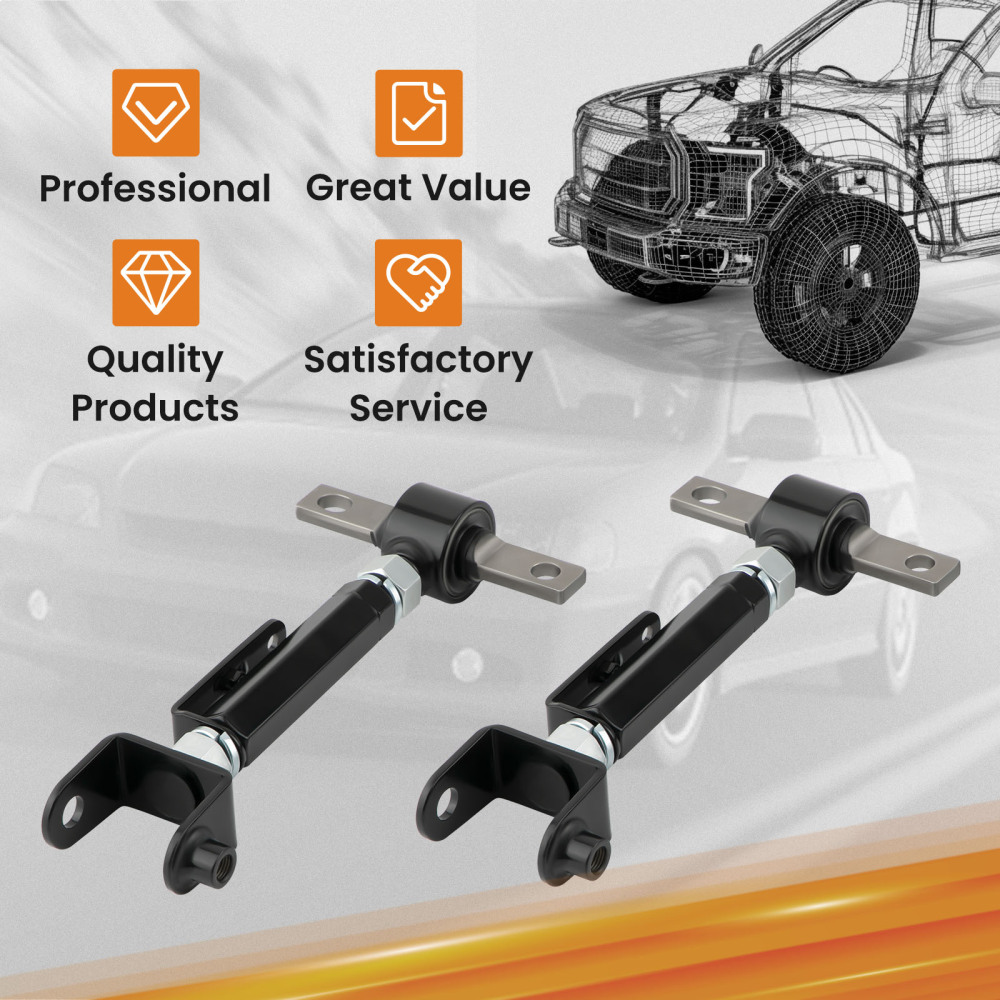 2x Rear Control Camber Arm Adjustable For 2002-06 compatible for Acura RSX 01-05 compatible for Honda Civic