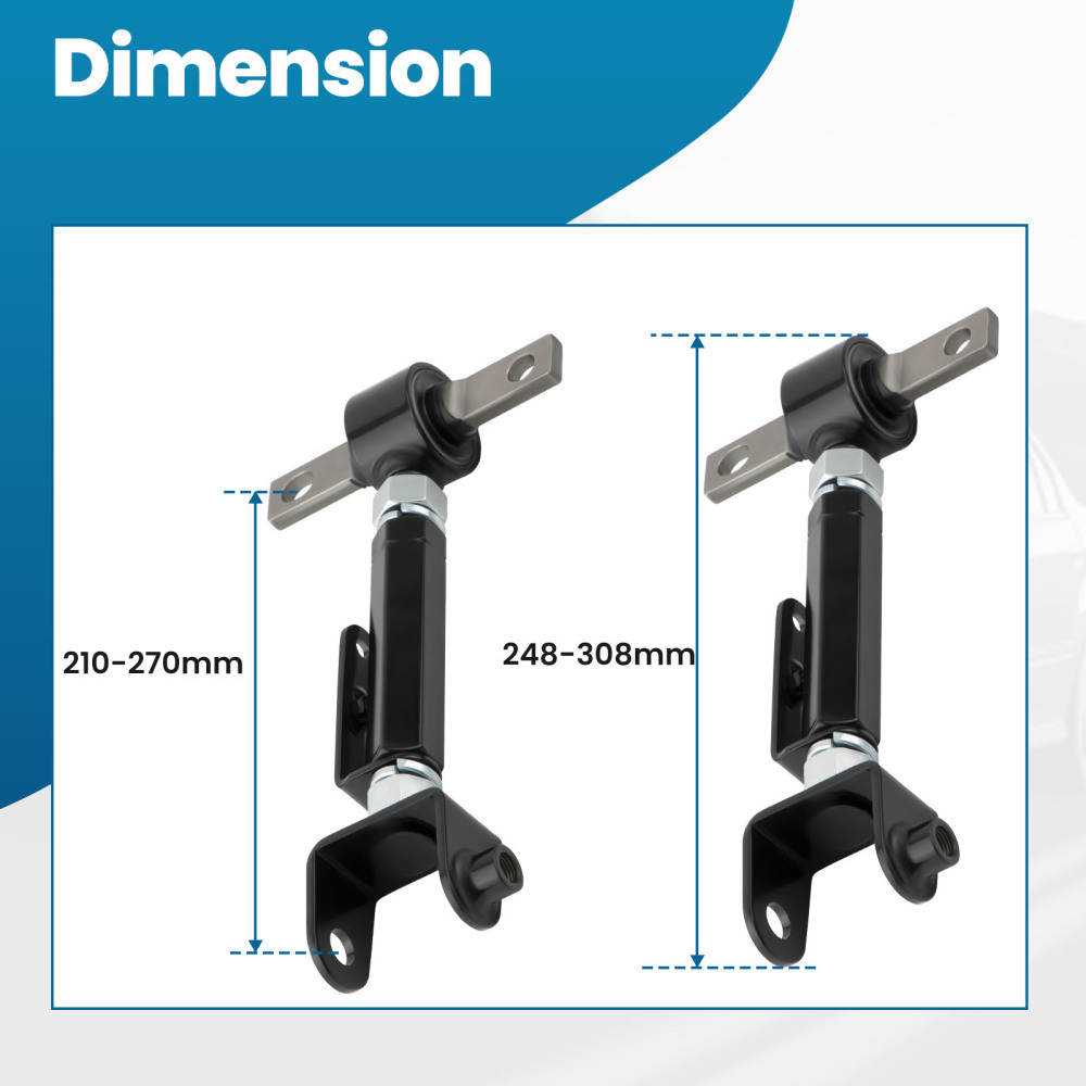 2x Rear Control Camber Arm Adjustable For 2002-06 Acura RSX 01-05 Honda Civic