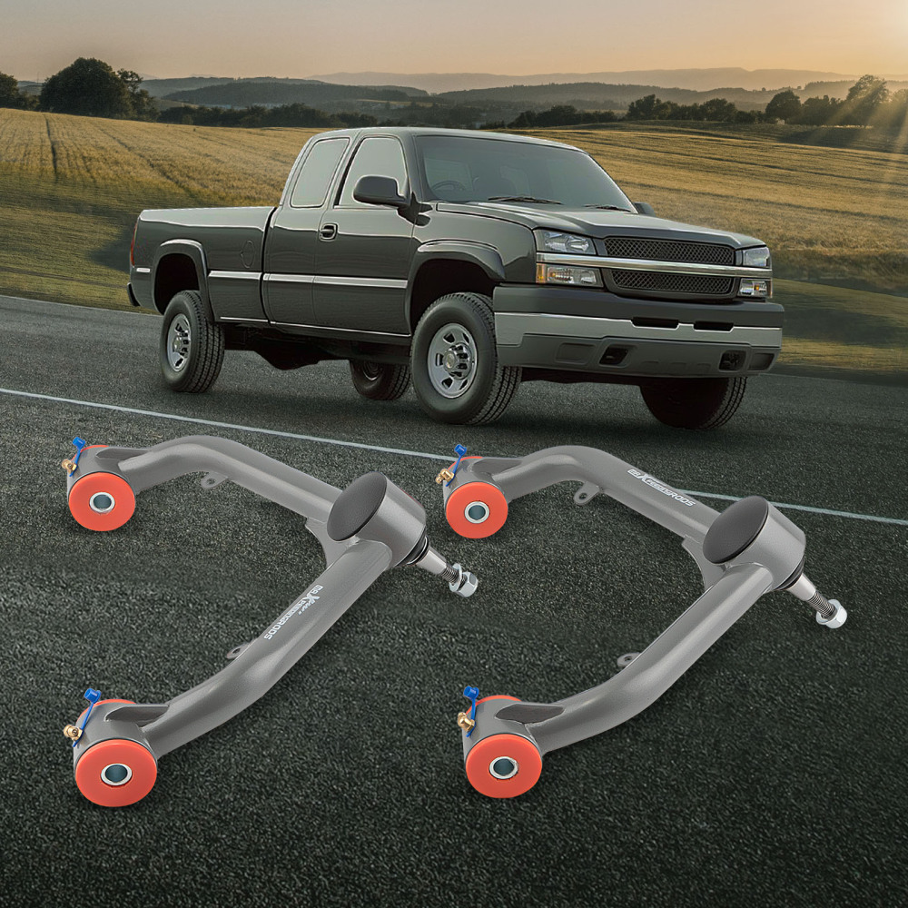 2-4 Lift Upper Control Arm compatible for Chevy Silverado 2001-2010 compatible for GMC Sierra 2500 3500HD