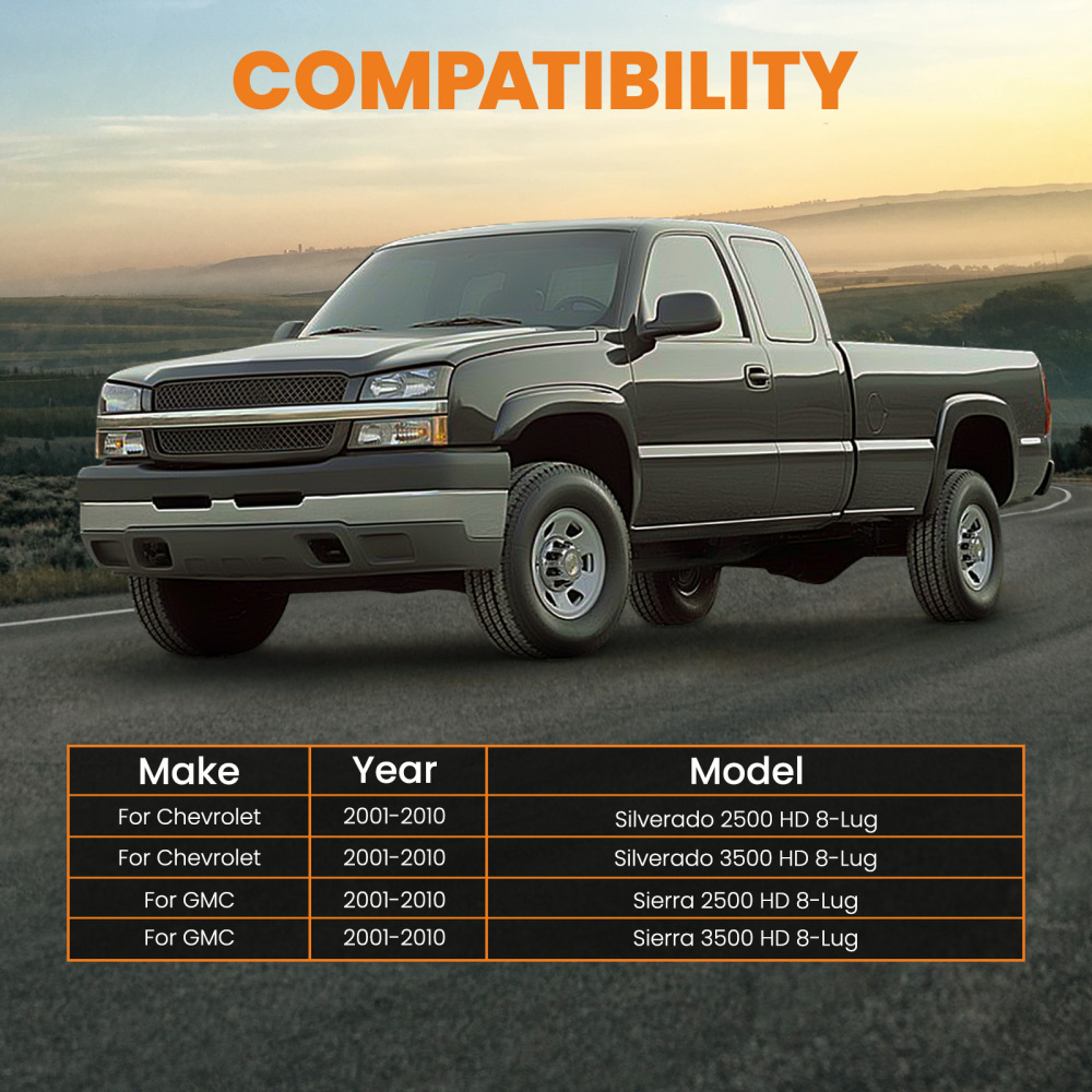 2-4 Lift Upper Control Arm compatible for Chevy Silverado 2001-2010 compatible for GMC Sierra 2500 3500HD