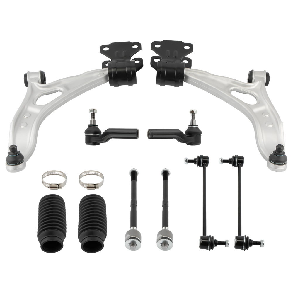 12pcs Suspension Kit Front Lower Control Arm Sway Bar compatible for Ford Focus 2012-2018