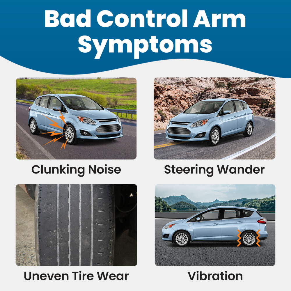 12pcs Suspension Kit Front Lower Control Arm Sway Bar compatible for Ford Focus 2012-2018