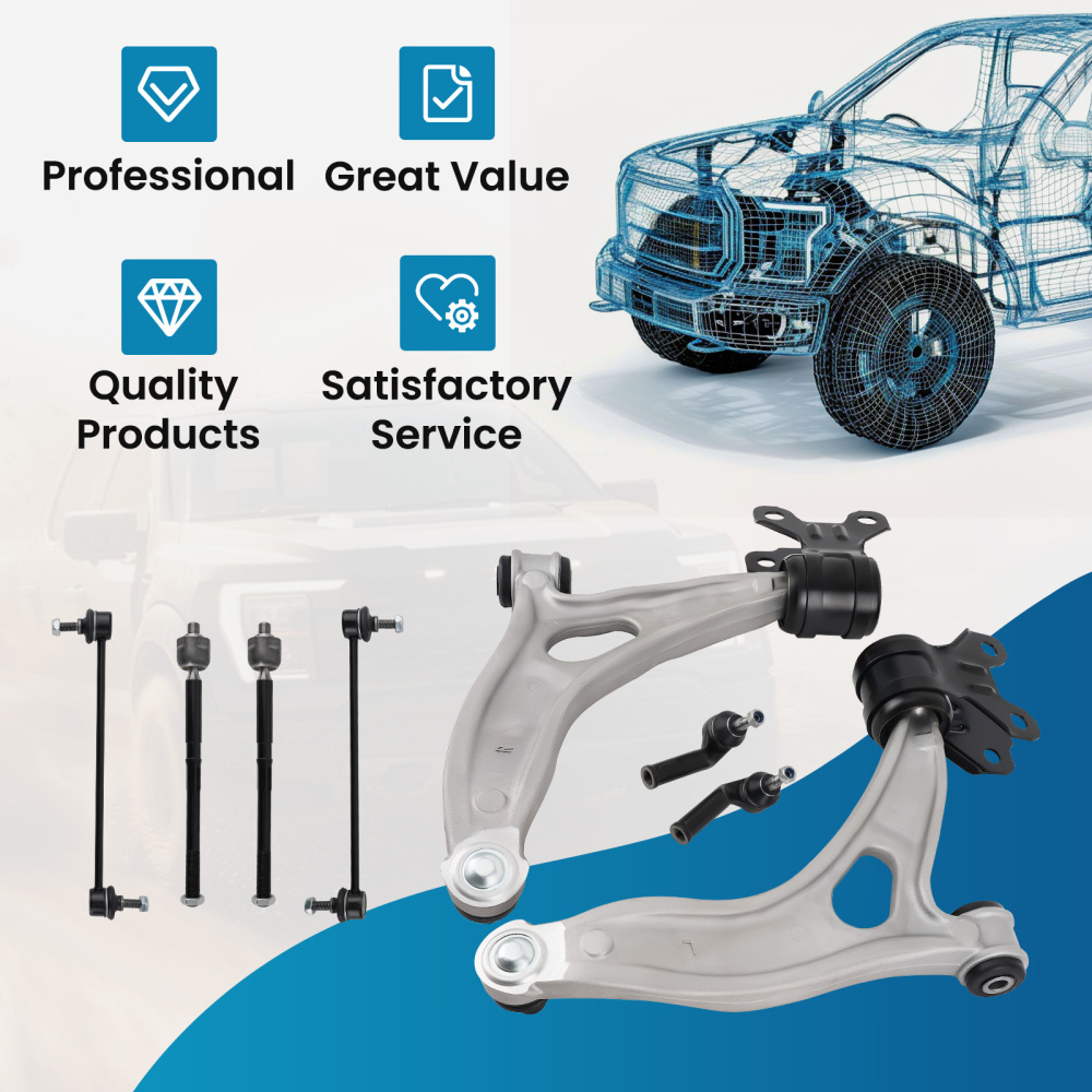 8x Front Lower Control Arms For 2012 2013-2018 compatible for Ford Focus S / SE /SEL /Titanium