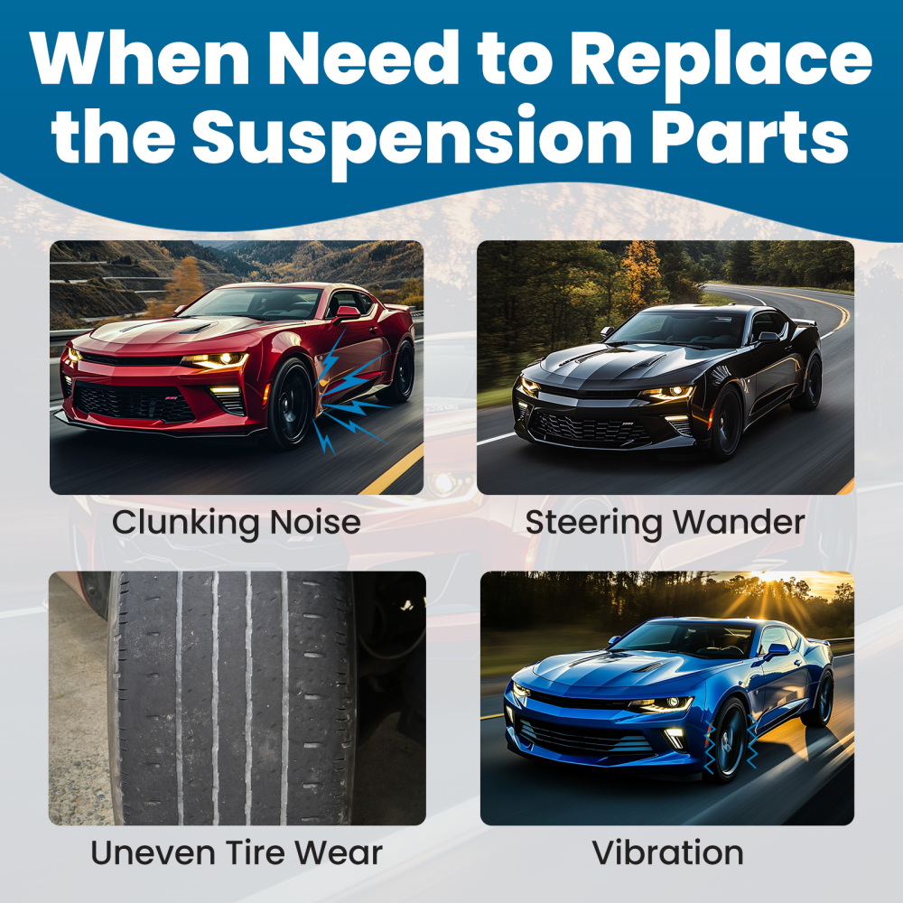 10x Front Lower Control Arms Tie Rods Sway Bars compatible for Chevy Camaro 2010-2015