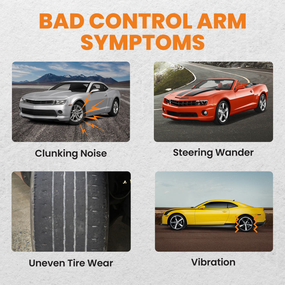 10pcs Front Lower Control Arms Ball Joints Tieods compatible for Chevy Camaro 2010 - 2015