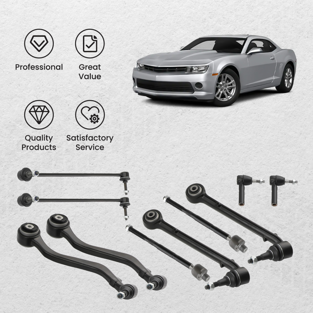 10pcs Front Lower Control Arms Ball Joints Tieods compatible for Chevy Camaro 2010 - 2015