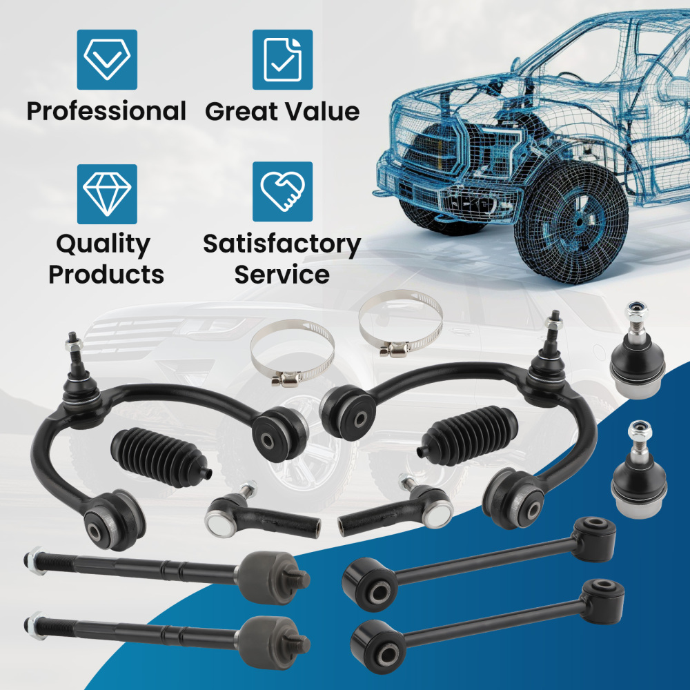 12 Pcs Front Upper Control Arms w/Ball Joint compatible for Jeep Commander 2006 - 2010