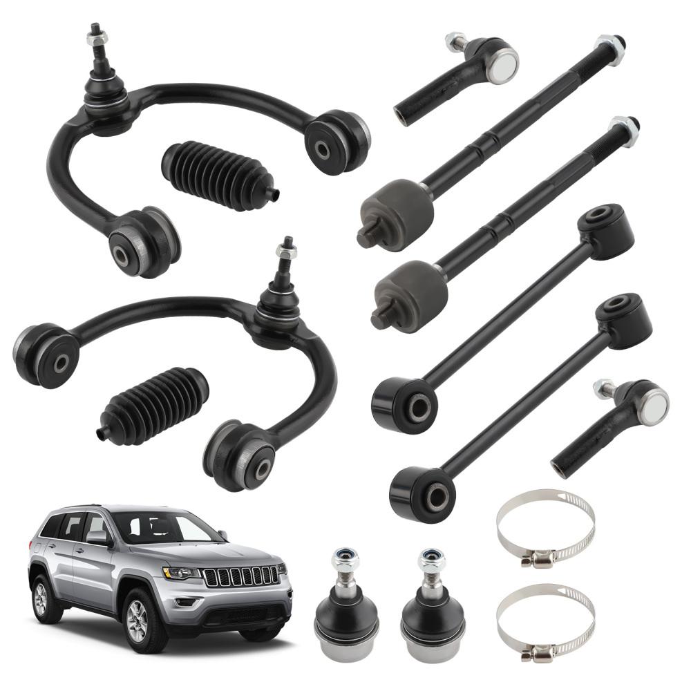 12 Pcs Front Upper Control Arms w/Ball Joint compatible for Jeep Commander 2006 - 2010