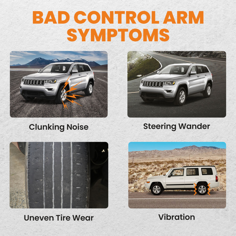 12 Pcs Front Upper Control Arms w/Ball Joint compatible for Jeep Commander 2006 - 2010