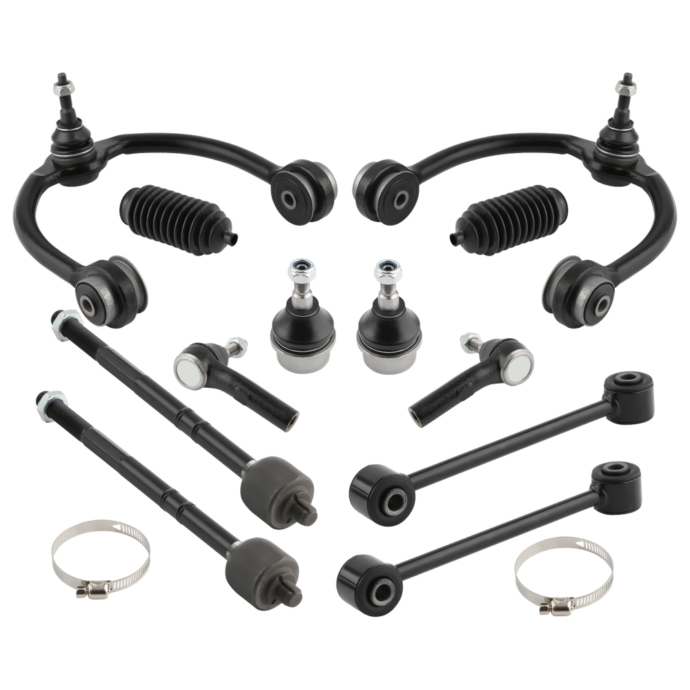 12 Pcs Front Upper Control Arms w/Ball Joint compatible for Jeep Commander 2006 - 2010