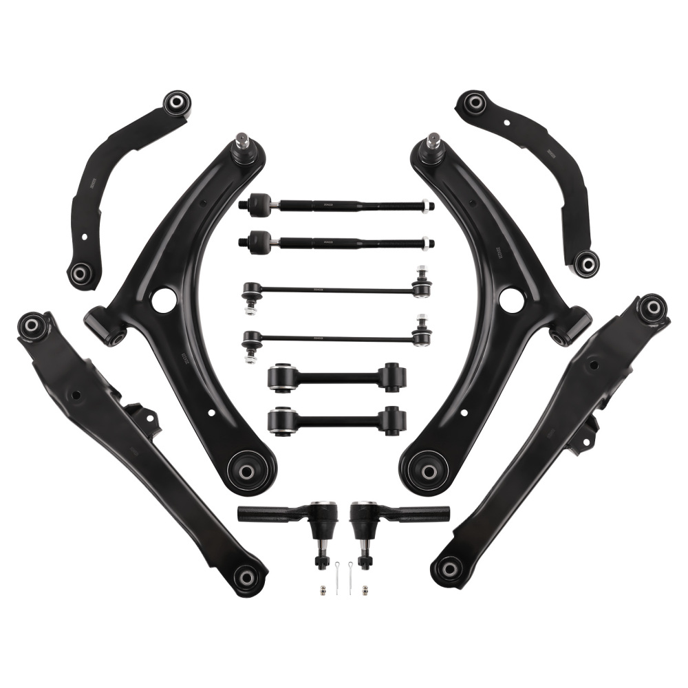 14pc Front Rear Control Arms Tie Rods Sway Bars compatible for Jeep Compass Patriot Caliber