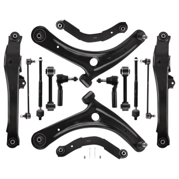14pc Front Rear Control Arms Tie Rods Sway Bars compatible for Jeep Compass Patriot Caliber