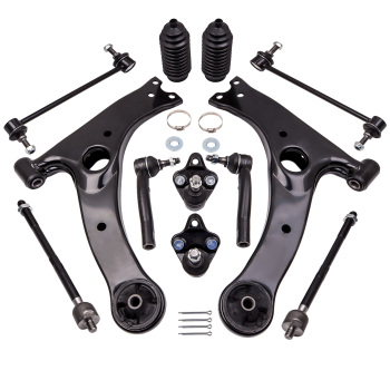 Front Lower Ball Joint Control Arm Tie Rod Sway Link compatible for Toyota Corolla 2003