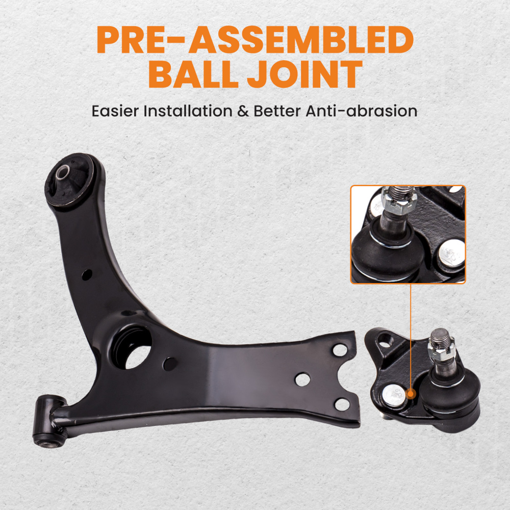 Front Lower Ball Joint Control Arm Tie Rod Sway Link compatible for Toyota Corolla 2003