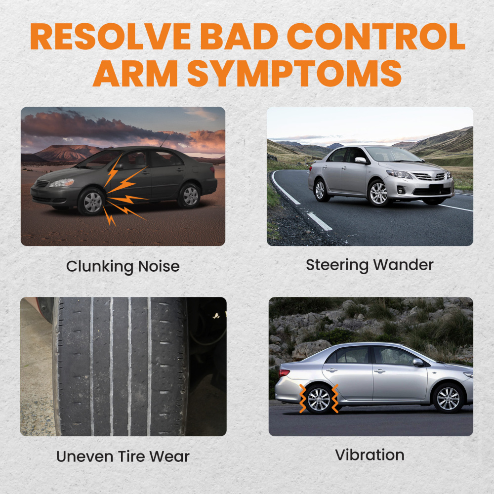 Front Lower Ball Joint Control Arm Tie Rod Sway Link compatible for Toyota Corolla 2003