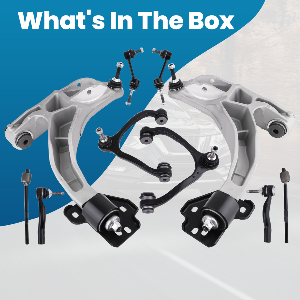 10x Front Suspension Upper Lower Control Arms for 2003-2011 compatible for Ford Crown Victoria