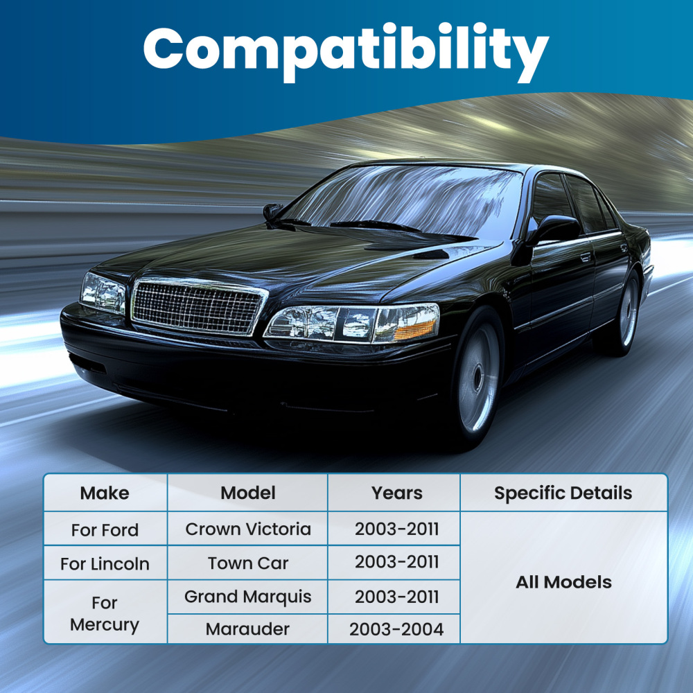 10x Front Suspension Upper Lower Control Arms for 2003-2011 compatible for Ford Crown Victoria