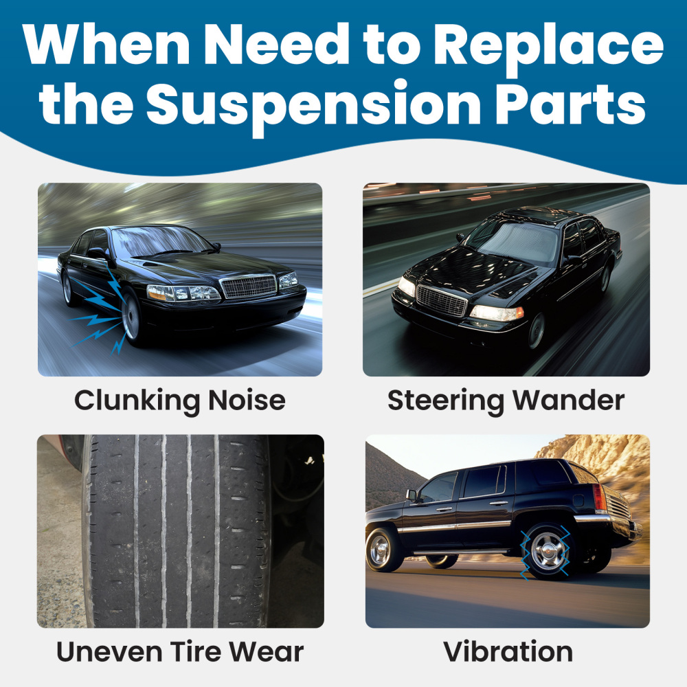 10x Front Suspension Upper Lower Control Arms for 2003-2011 compatible for Ford Crown Victoria