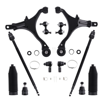12pcs Front Lower Control Arms Sway Bar Tie Rods Kit for 2002-2006 compatible for Honda CR-V