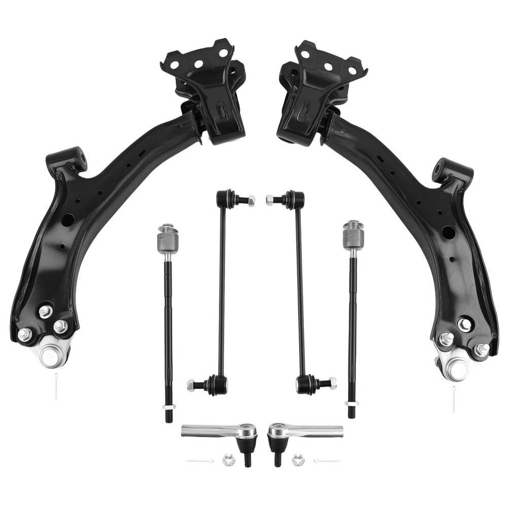8x Front Lower Control Arm Sway Bar Tie Rods compatible for Honda CR-V CRV 2007-2011