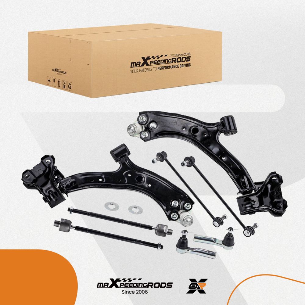 8x Front Lower Control Arm Sway Bar Tie Rods compatible for Honda CR-V CRV 2007-2011