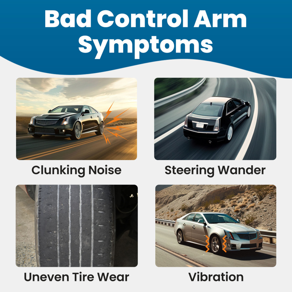 12Pc Front Upper Lower Control Arms w/Ball Joint Assembly compatible for Cadillac CTS 08-14