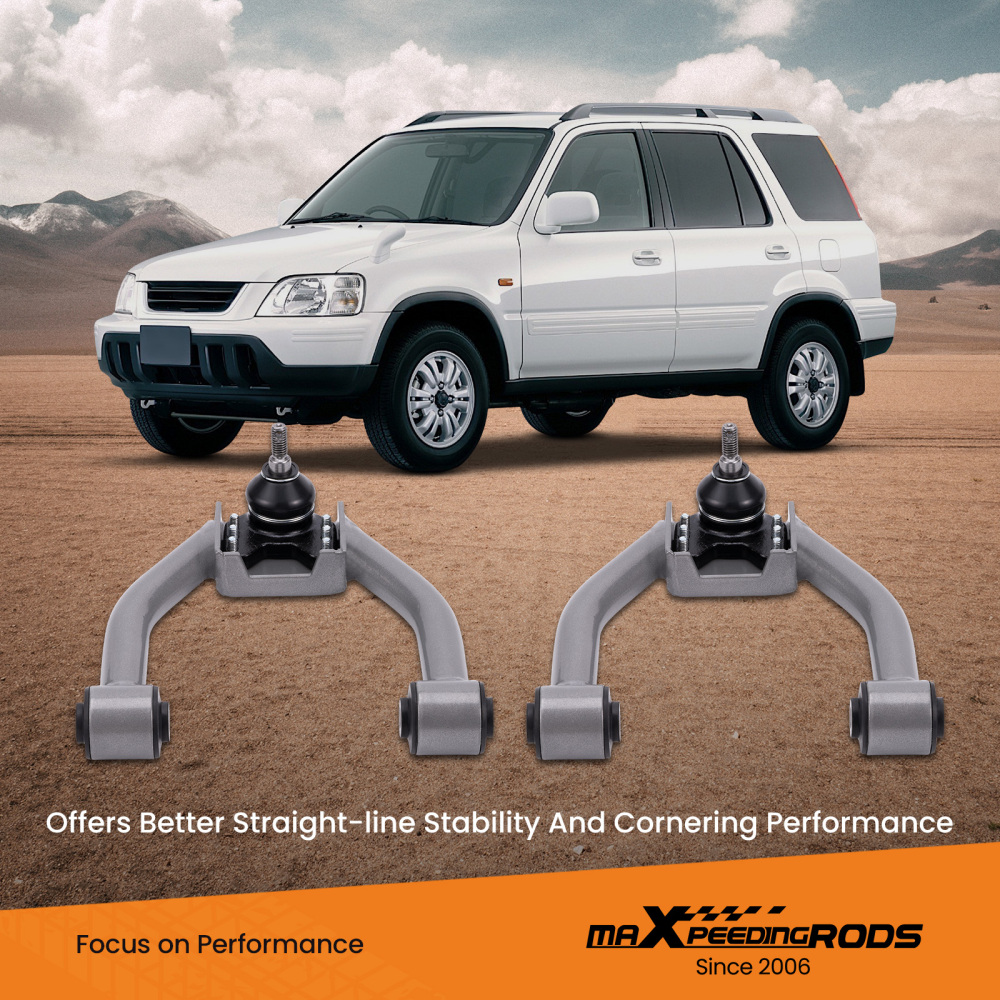 2x Adjustable Front Upper Camber Control Arms Kit compatible for Honda CRV CR-V 1997-2001