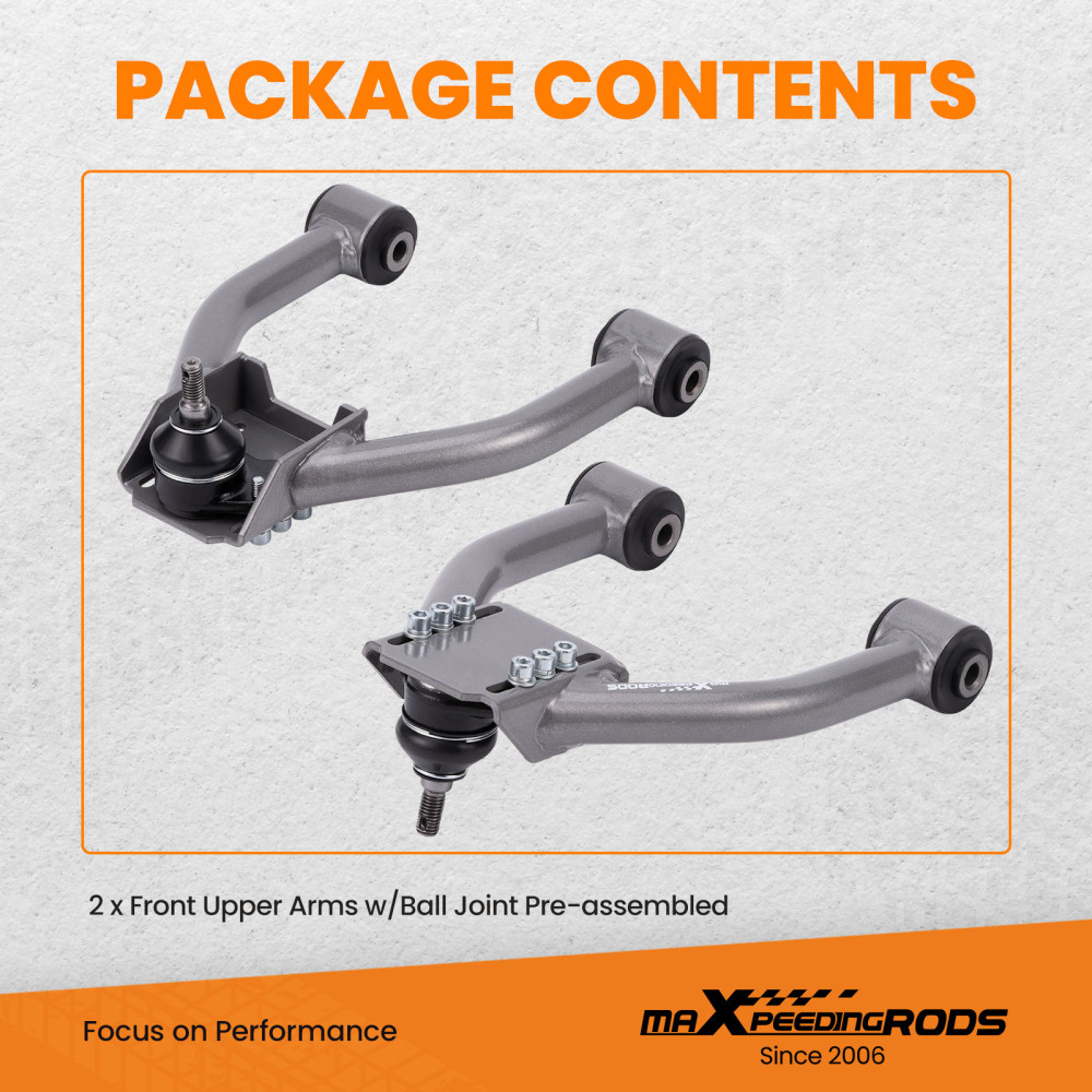 2x Adjustable Front Upper Camber Control Arms Kit compatible for Honda CRV CR-V 1997-2001