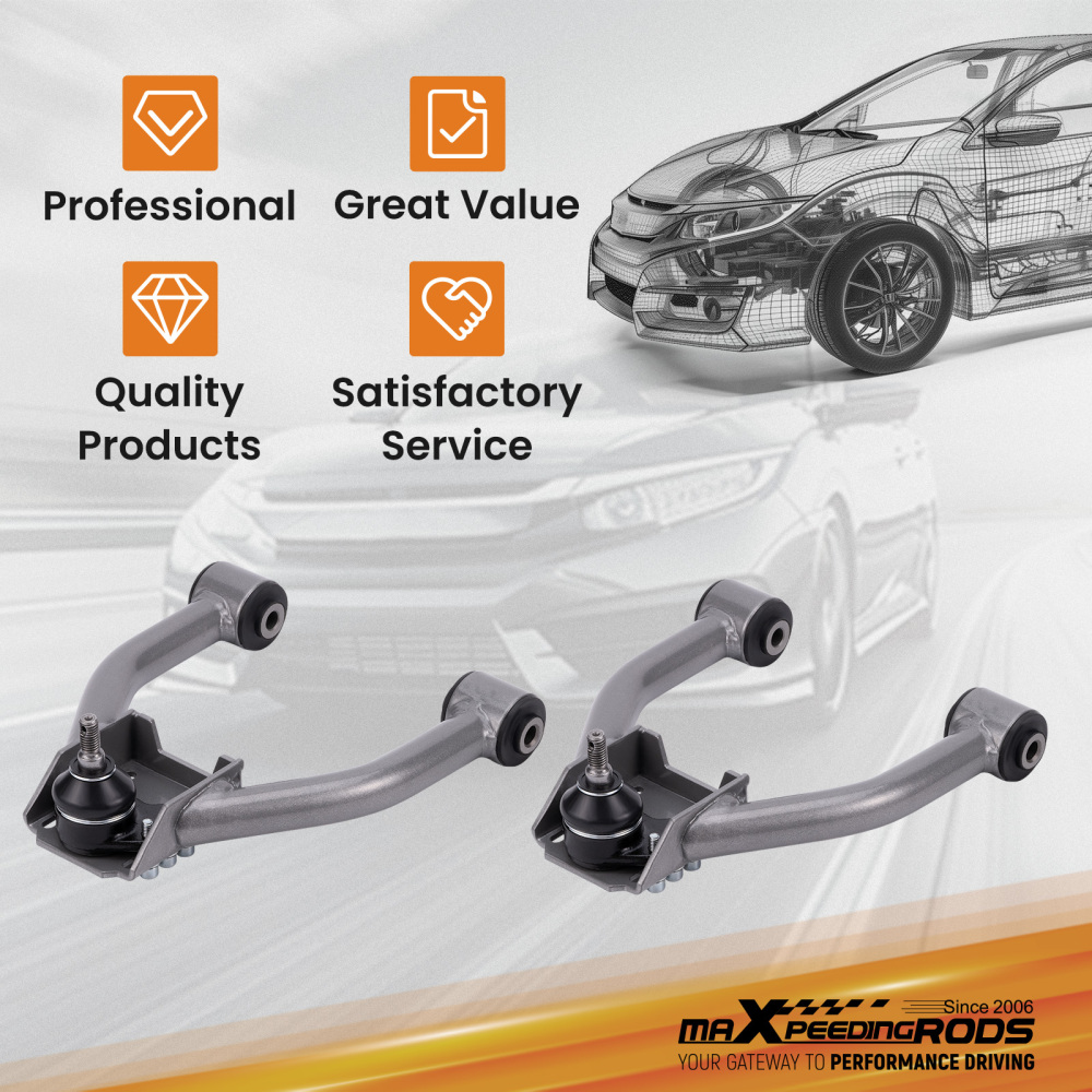 2x Adjustable Front Upper Camber Control Arms Kit compatible for Honda CRV CR-V 1997-2001